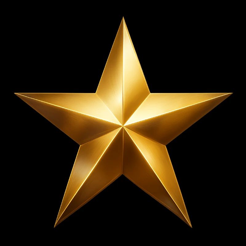Accent étoile dorée