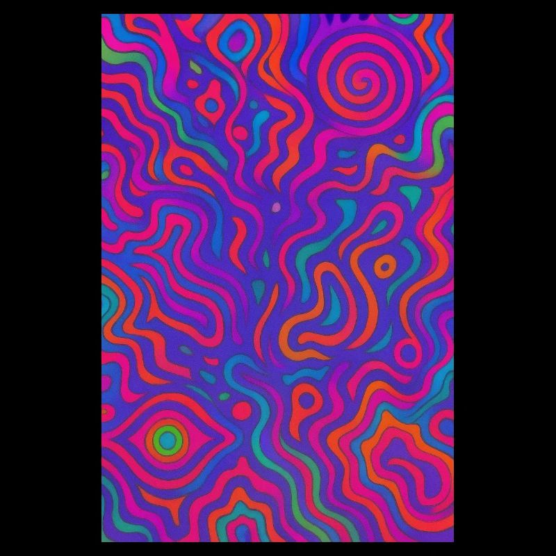 Lignes psychédéliques vibrantes