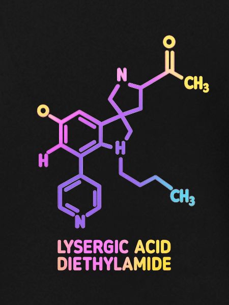 Psychedelische Molekülkunst LSD 