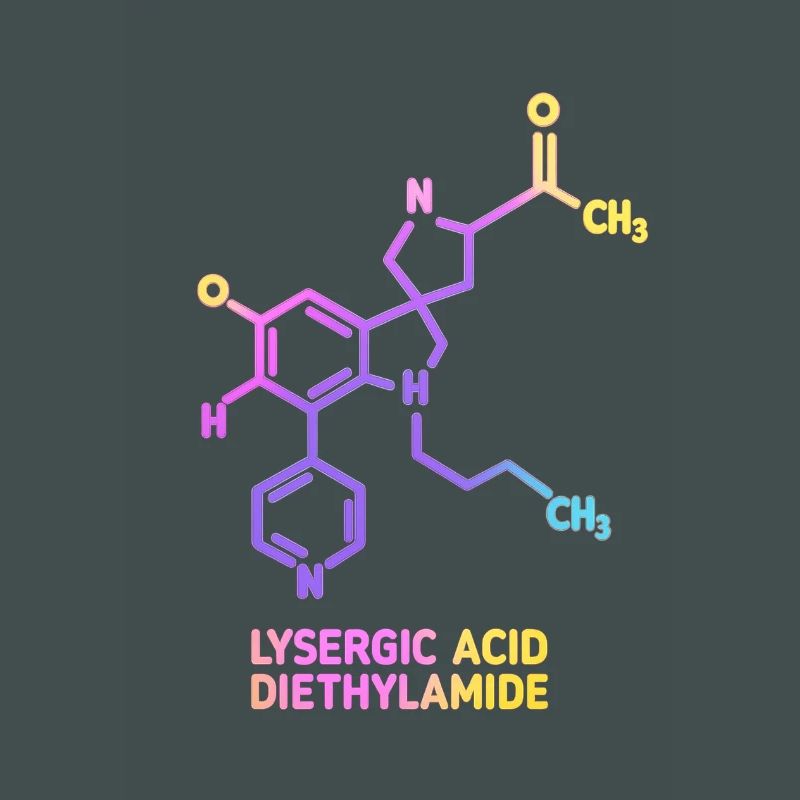 Psychedelic Molecular Art LSD
