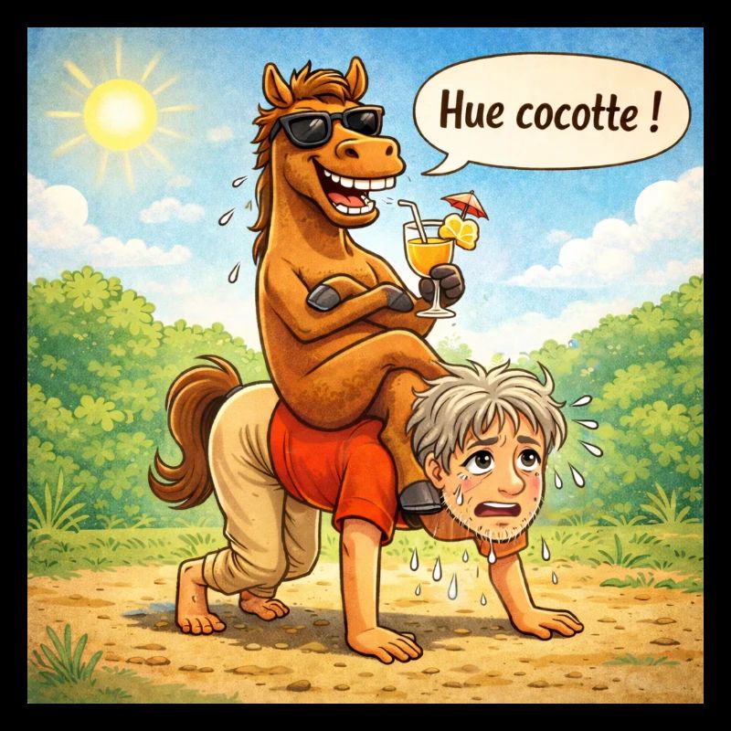 Inversion des rôles cheval - homme