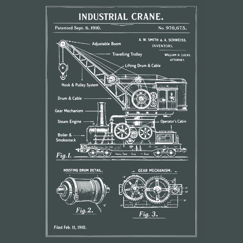 Industrielle Kran-Baupläne