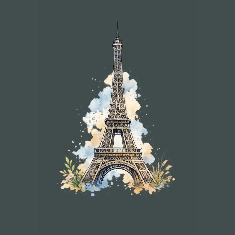Watercolor Eiffel Tower Impression