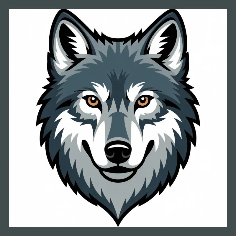 Wolf Head – illustration stylisée