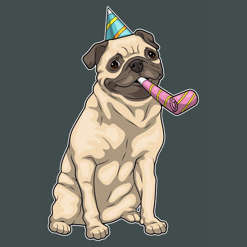 Pug Birthday Toad