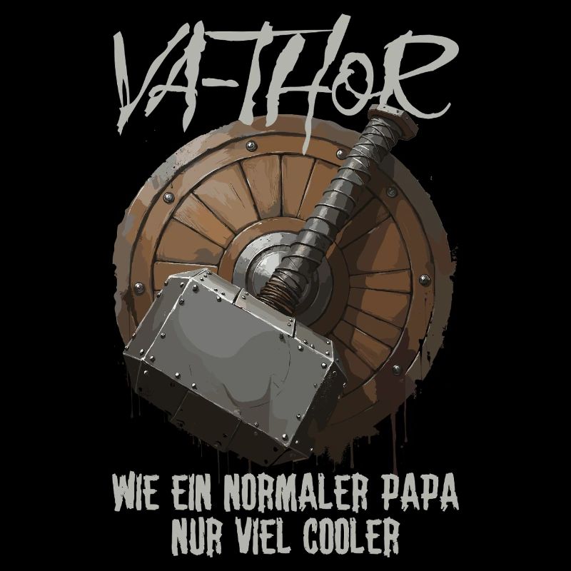 Viking Schild mit Hammer Design Va-Thor Vatertag