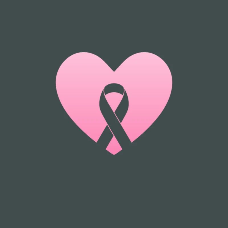 Coeur rose avec arc de conscience