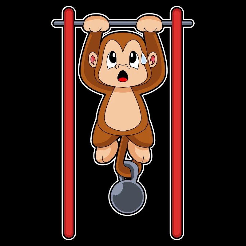 Monkey Bodybuilder Pull-ups Bodybuilding