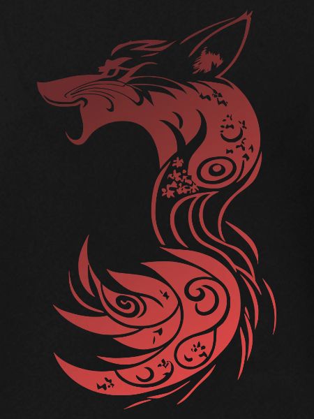 Roter Tribal Fantasy Fuchs