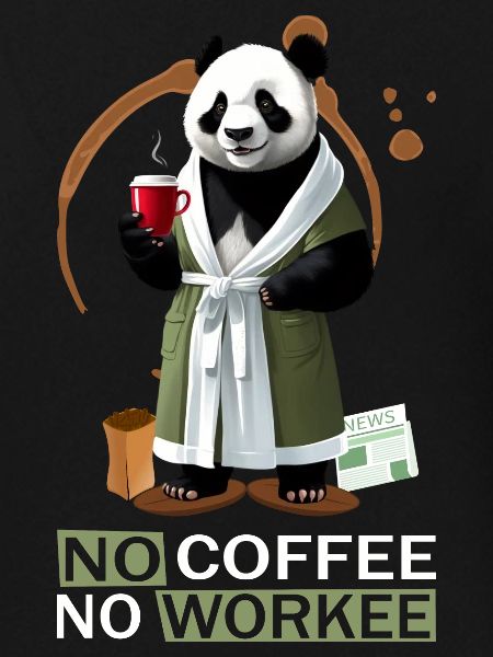 Panda im Bademantel