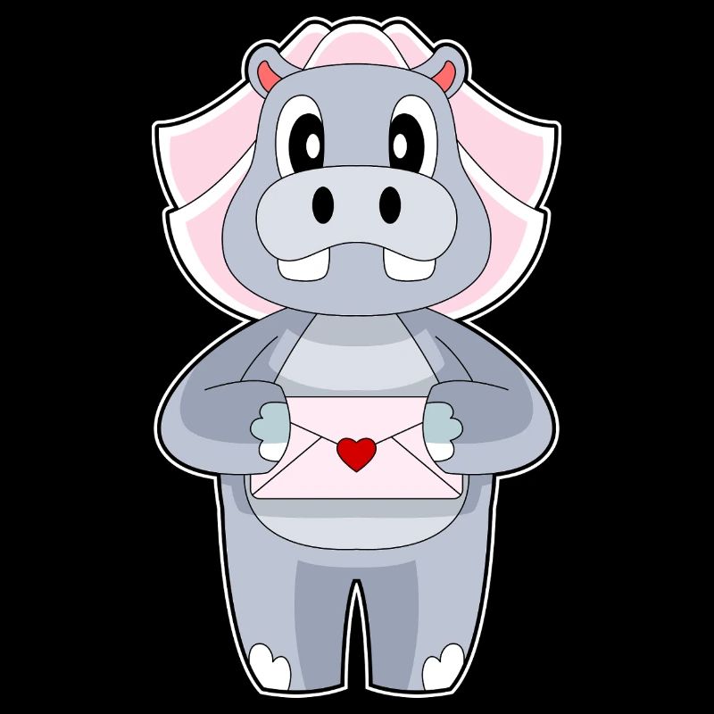 Hippopotame enveloppe de mariée mariage