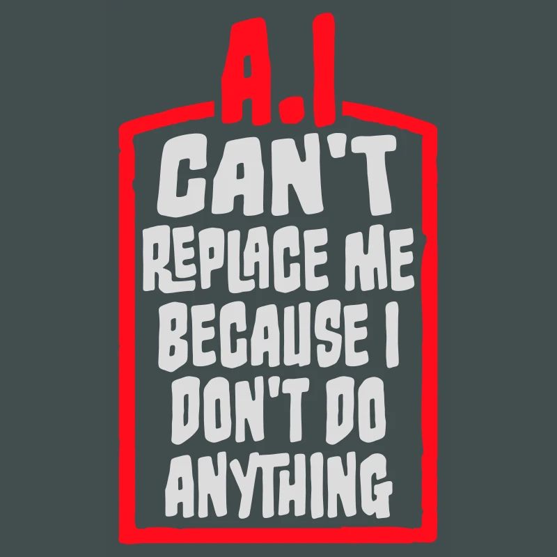 AI Can't Replace Me I Don't Do Anything Humor Joke