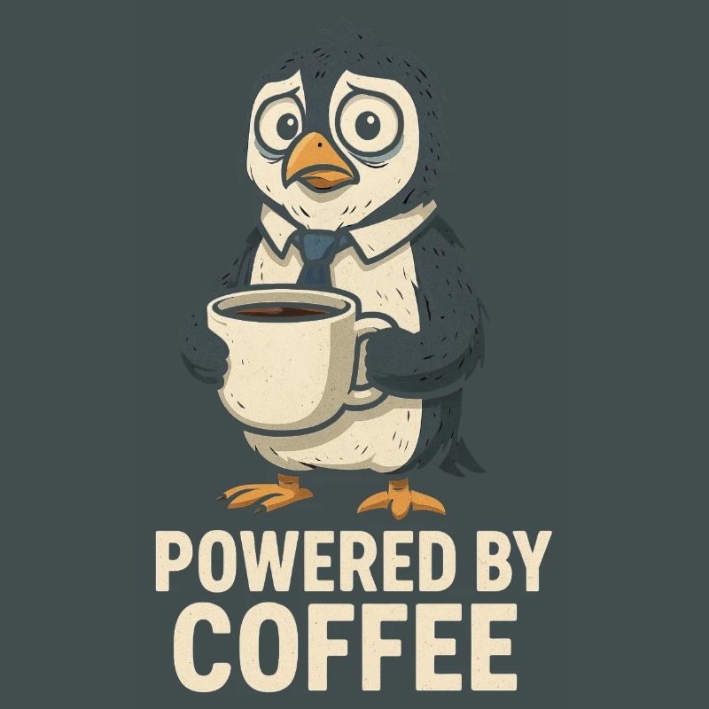 Kaffeepinguin mit Stil