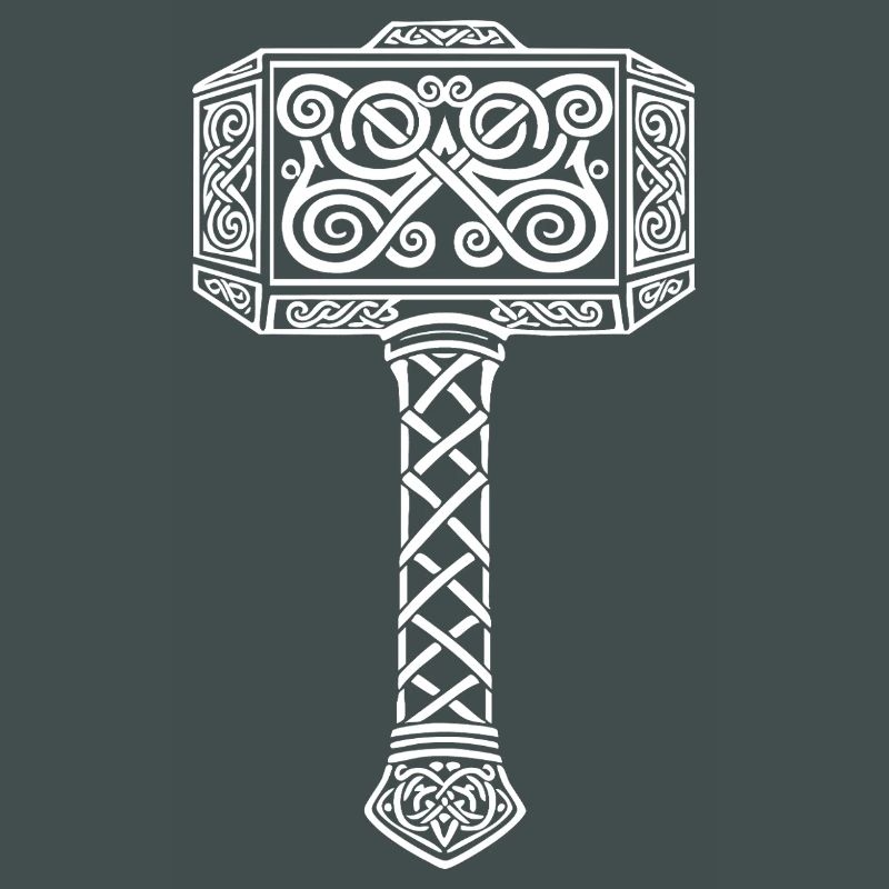 Mjölnir Thors Hammer Wikinger-Maskottchen