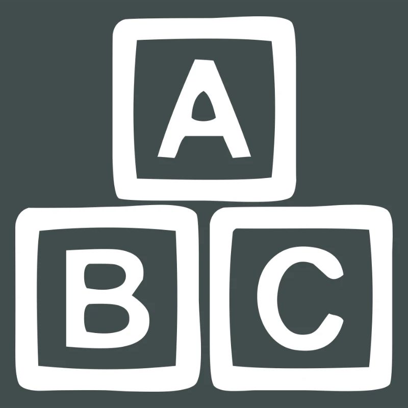 ABC-Blockschild-Stil