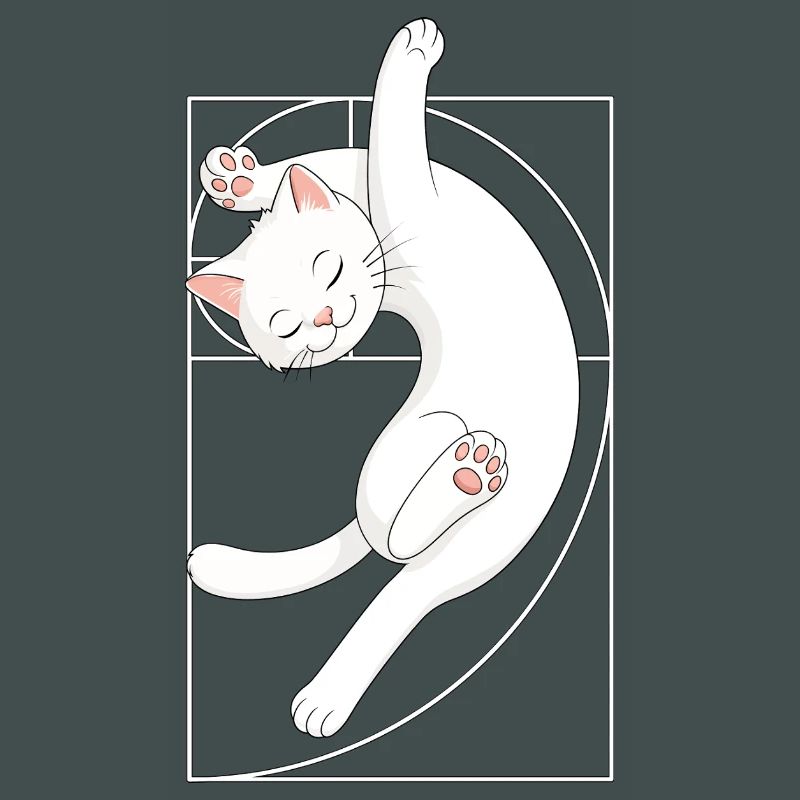 Fibonacci Spiral Cat
