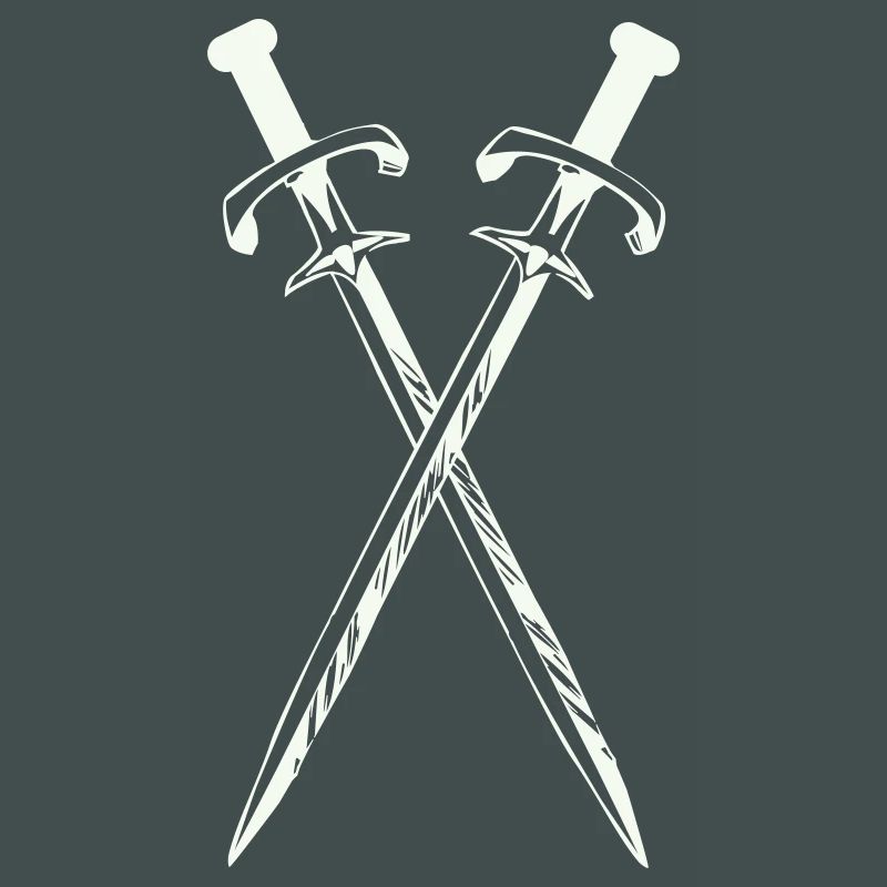 Deux épées en croix