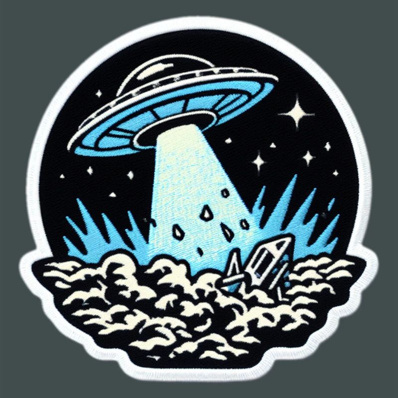 UFO-Lichtstrahl Patch