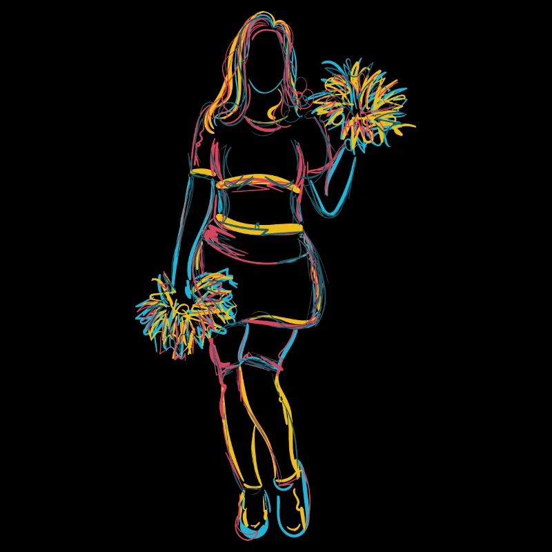 Cheerleader Mädchen Skizze