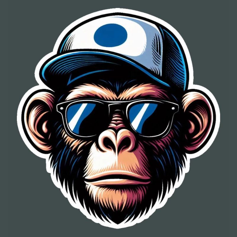 Affe Brille Cap