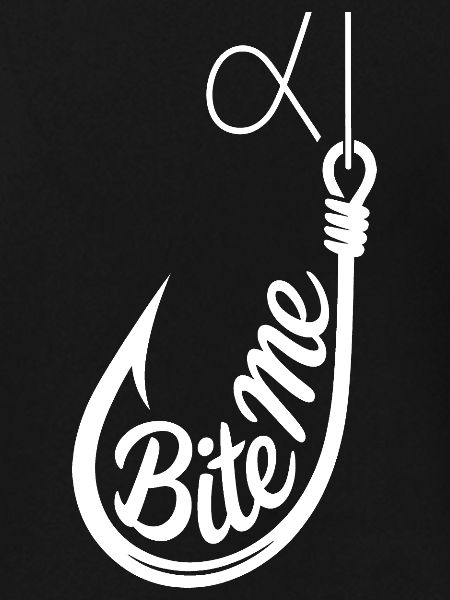 Bite Me Hook Grafik-Tee