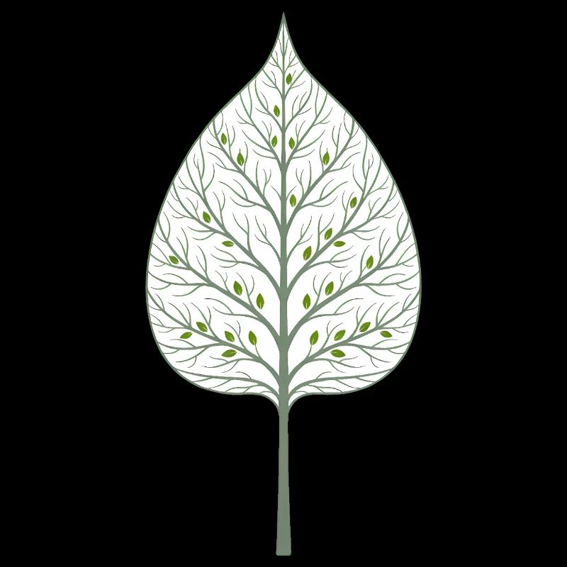Verborgener Baum im Blatt