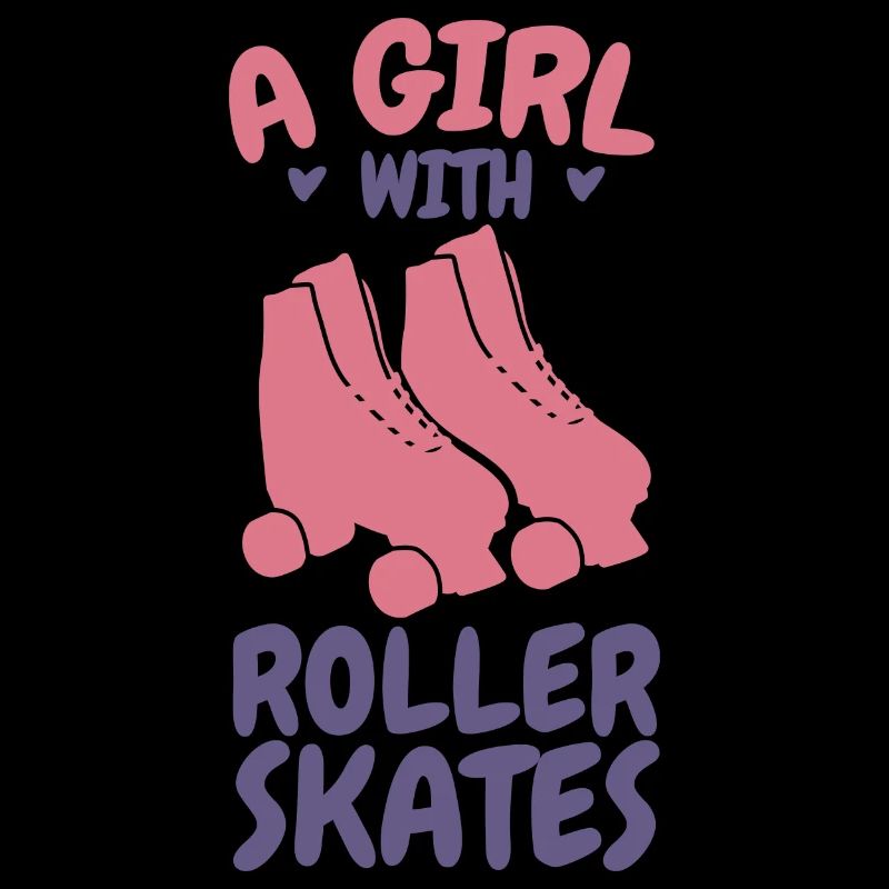 Ein Mädchen mit Rollschuhen