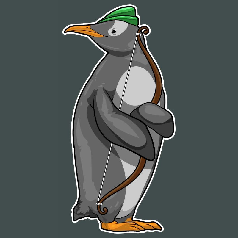 Pinguin Bogenschütze Bogen