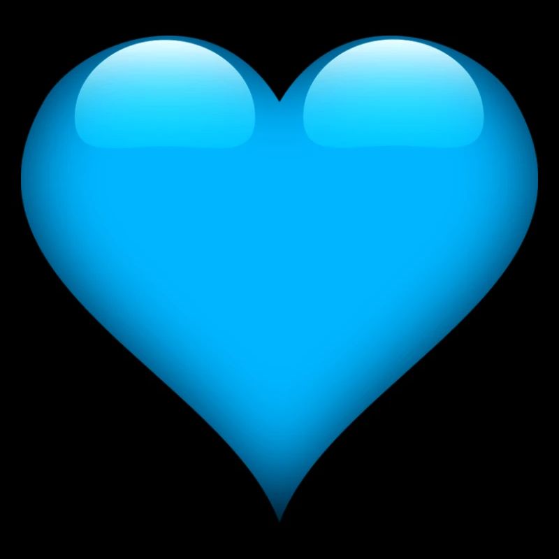 Blue Gloss Heart Design
