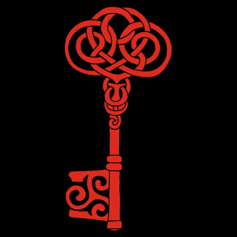 Red Celtic Key