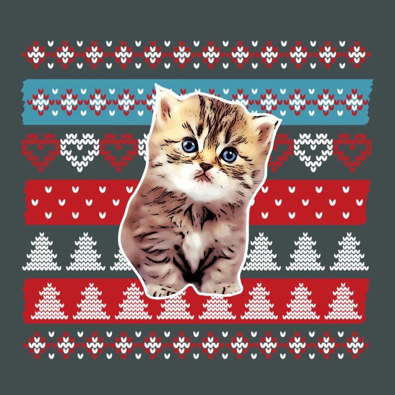 Chat moche de pull de Noël