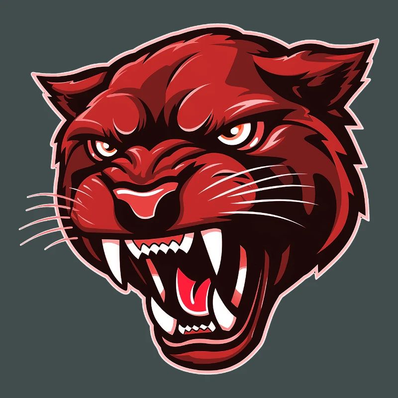 Panther Kopf Rot