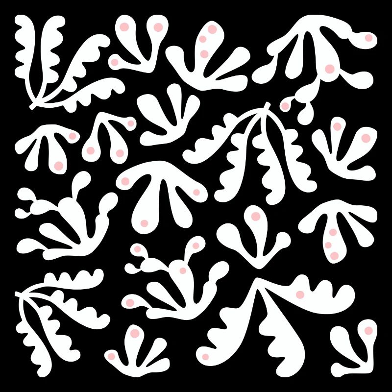 Abstrait Corail L Blanc Rose Pois