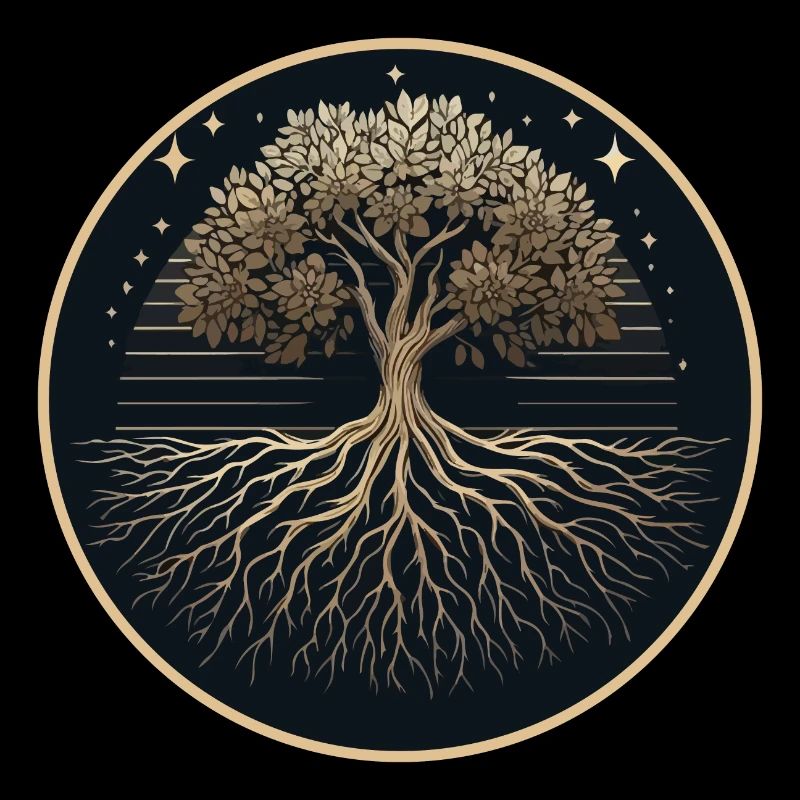 Tree Silhouette Roots