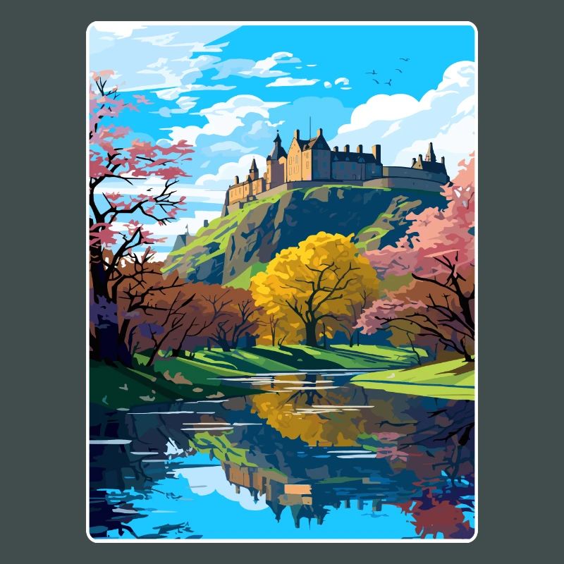 Édimbourg Ecosse Affiche de voyage Souvenir Paint WP