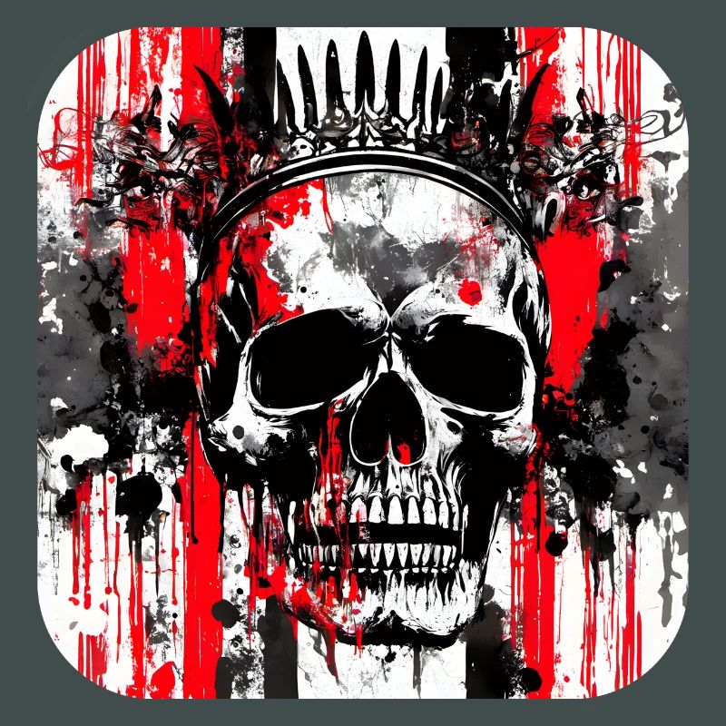 Crown Head Graffiti Skull
