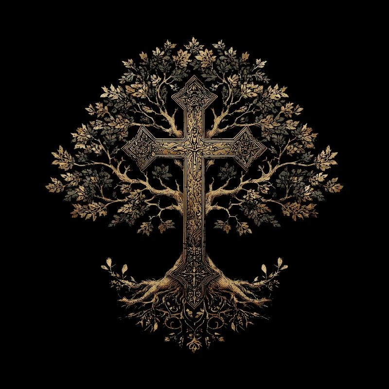 Croix Chrétienne Arbre Foi