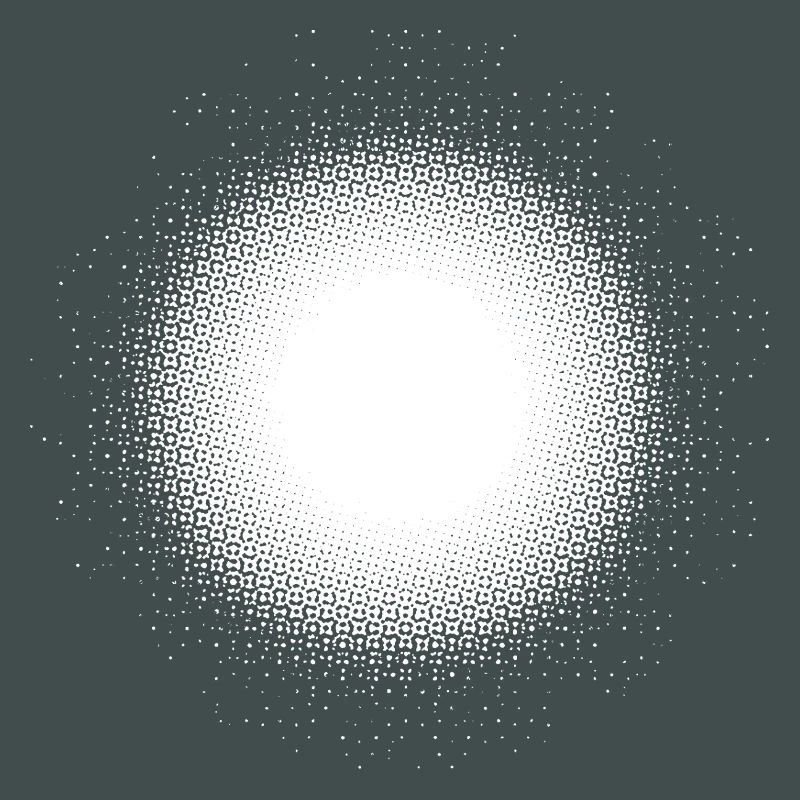 Light Illusion Moon Point Grid Design Circle Round