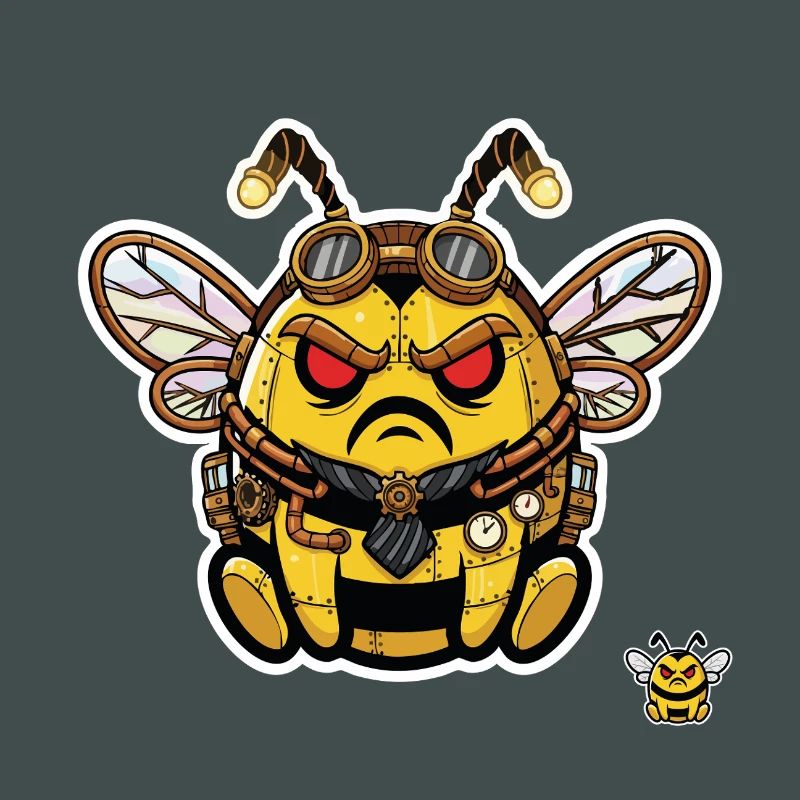 Bionic Edgy Steampunk Cyborg Bee