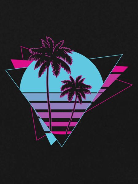 Neonpalmen Retro-Szene