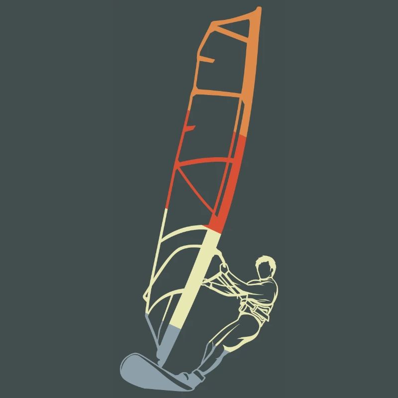Lustiger Windsurfer Junge