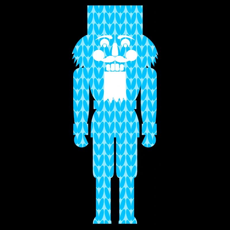 Nutcracker Knitting Pattern Pattern Blue Christmas