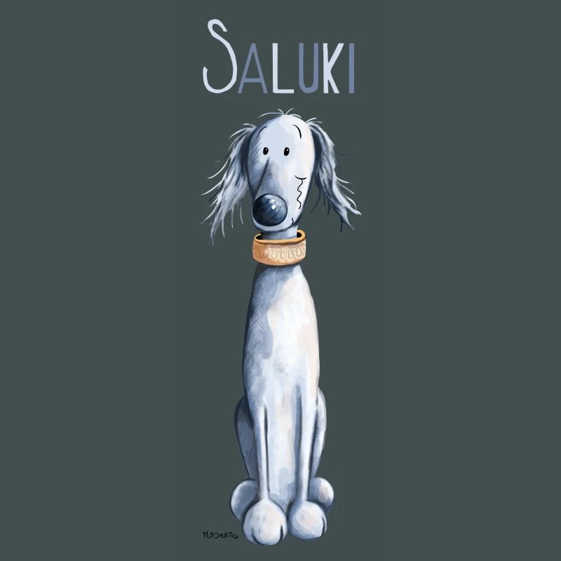 Da sitzt ein Saluki