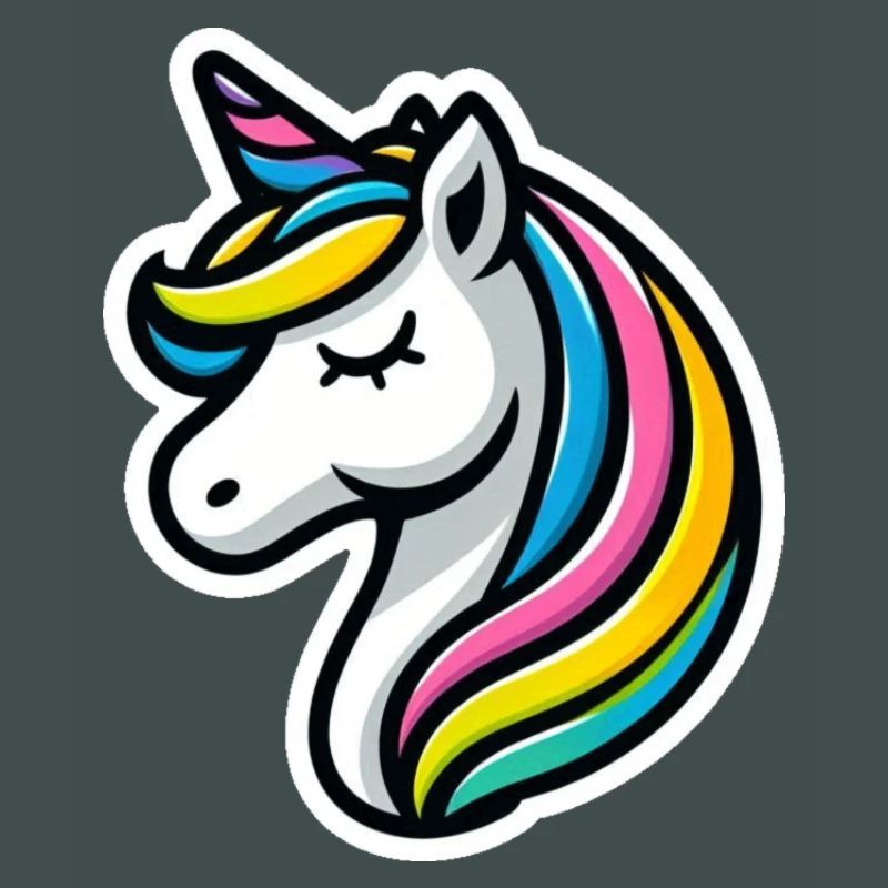 Einhorn Comic schlafend