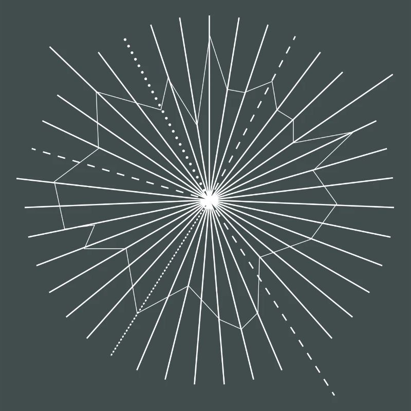 Radial rays