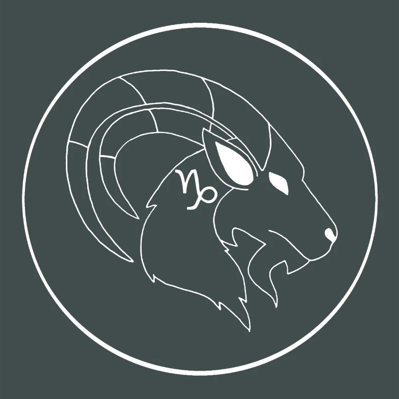 Steinbock Sternzeichen (weiß)