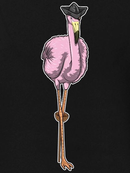Flamingo Pirate Wooden Leg