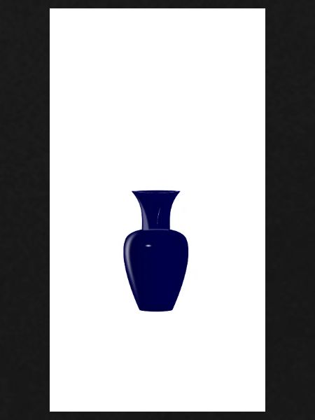 Midnight Blue Vase Silhouette