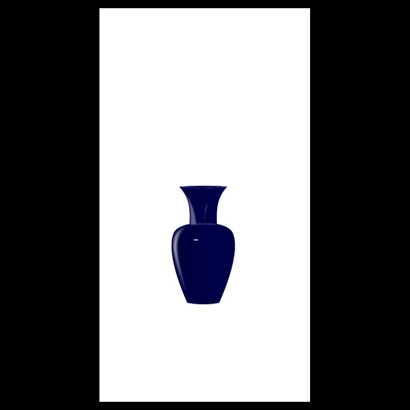 Midnight Blue Vase Silhouette