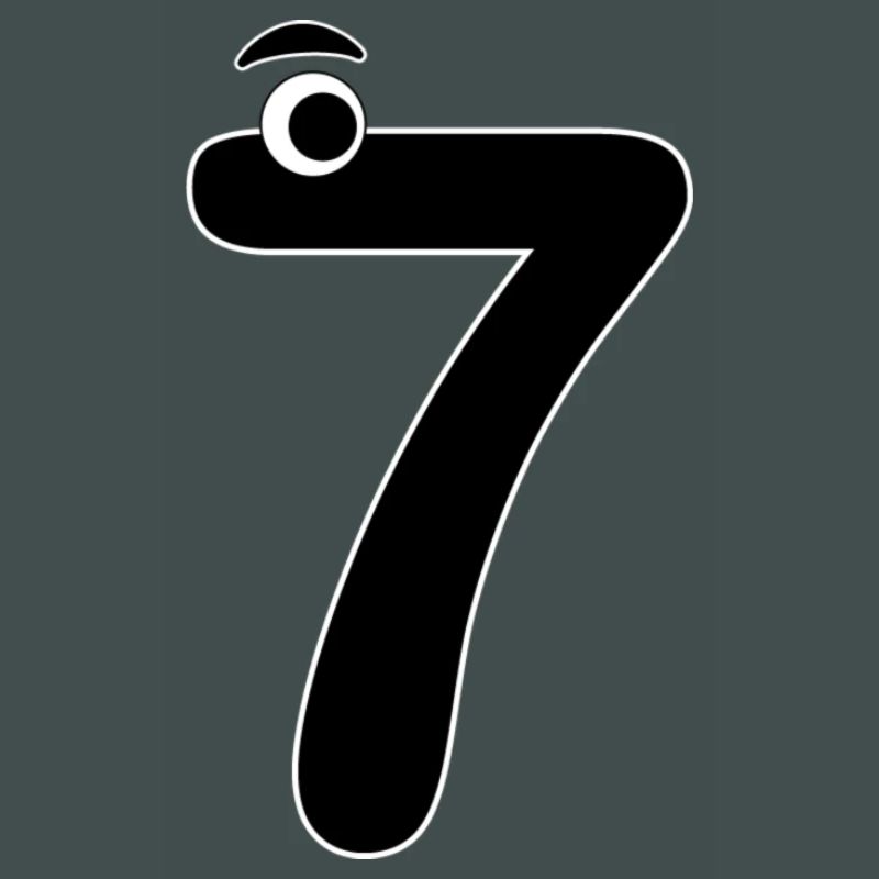 Number Seven 7 Kids Birthday Learning Math
